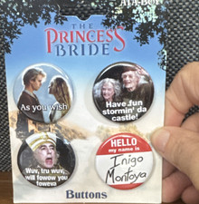Ata-Boy The Princess Bride 4-Button Pinback Set - Movies & Television Theme picture