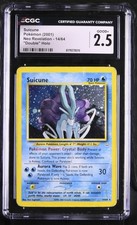 Pokemon Card CGC 2.5 Suicune Double Holo Error Neo Revelation 14/64 picture