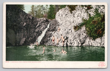 Swimming Hole Waterfall Lester Park, Duluth, MN 1904 Postcard Posted 1908 picture