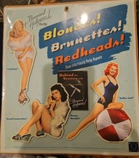 BERNARD OF HOLLYWOODS PIN-UPS BLONDES BRUNETTES REDHEADS PERKY MAGNETS SET OF 3  picture