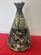 Vintage 1950s McCoy Pottery Ceramic Native Teepee Indian Cookie Jar USA  #137 picture