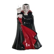 RARE VTG FF FITZ & FLOYD JAPAN DRACULA/ VAMPIRE TREAT/ COOKIE JAR HALLOWEEN picture