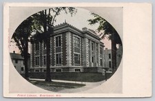 Public Library Manitowoc Wisconsin WI 1907 Postcard picture