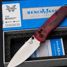 Benchmade 535 Bugout S30V Transparent Red custom EDC Pocket Knife picture