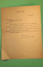 Kenneth C.M. Sills Bowdoin President Signed Letters 1918 1924 Naval Academy picture