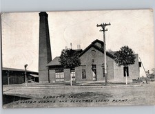 c1912 Water Works & Electric Light Plant Garrett Indiana IN DeKalb County picture