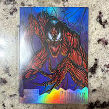 1995 marvel masterpieces carnage holoflash #2 of 8 cheapest on eBay, nm-m. picture