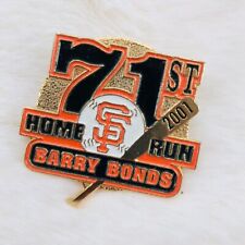 2001 Barry Bonds 71st Home Run Enamel Baseball Hat Pin San Francisco Giants picture