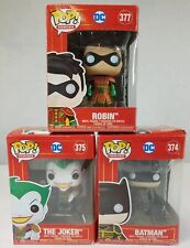 funko pop heroes batman 374 The Joker 375 Robin 377 Lot Of 3 picture