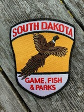 South Dakota State Conservation Game Fish Park Warden Patch Vintage Cheese Cloth picture