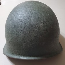 Vintage Swiss 1971 M71 Helmet Olive Green Steel 56/57 picture