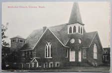 Antique Methodist Church Postcard – Cheney, Washington picture