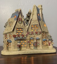Vtg Coynes Christmasville Village Building Market Ceramic Lite by Ronnie Walker picture