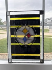 Pittsburg Steelers Stained Glass Wall Hangng, picture