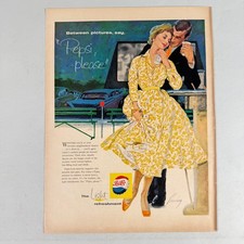 1958 Pepsi-Cola Drive-In Theater Original LIFE Magazine Print Ad Mid Century Art picture
