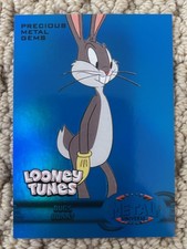 2024 Upper Deck Fleer Retro Looney Tunes Bugs Bunny Precious Metal Gems Blue /50 picture