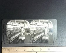 Spinning Silk Stereoview Keystone View Co. South Manchester Conn 1910s Factory picture