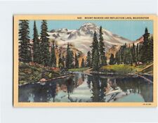 Postcard Mount Rainier and Reflection Lake Washington USA picture