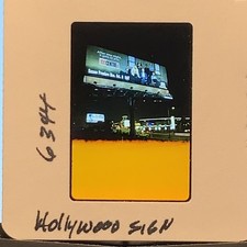 Hollywood Street Scene 35mm Slide 100 Centre TV Show Billboard Night City picture