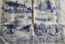 Tea Towel Althorp England Vintage Historical Houses Brington Northamptonshire  picture