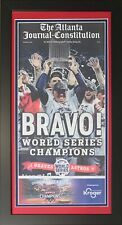 Atlanta Journal Constitution 2021 Braves World Series Original Framed Newspaper picture