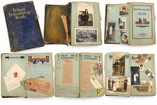 Antique 1920s Oklahoma High School Scrapbook 50+ Photos Letters Ephemera picture