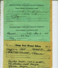 CHICAGO GREAT WESTERN RY. TRAIN ORDERS (15) CARROLL, IOWA  ALL  1965. picture