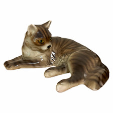 Wien Keramos rare 20th century striped cat figurine made in Austria  picture