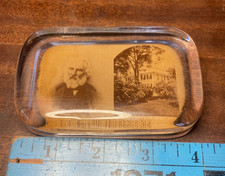 HTF antique paperweight Longfellow and residence picture