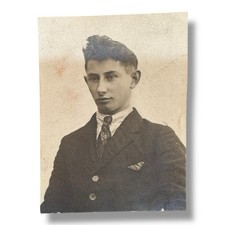 VTG 1920s Photo β Young Man in Suit & Tie β Slick Hair Dapper Portrait Snapshot picture