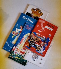 BEAUTIFUL VINTAGE 1959 TRAVEL BROCHURES FROM SICILY BRAND NEW IN ORIGINAL MAILER picture