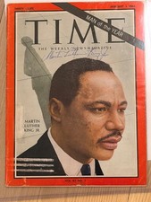 Martin Luther King Jr. Time Magazine Man Of The Year Signed Autograph picture