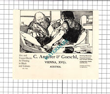 C Angerer & Goeschl  Vienna Austria - 1904 Small Advert / Print picture