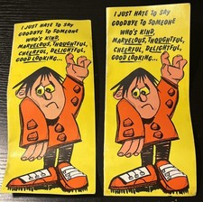 Unused Vintage 1970s HappyDay Greeting Cards Lot of 2 Moving Away Leaving Funny picture