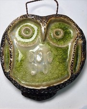 Rare Vintage Takahashi San Francisco Japan Ceramic Owl Light Green/Brown picture