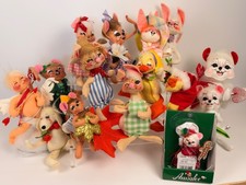 Lot of 15 Annalee Dolls Vtg Holiday Seasonal Mice Bunny Easter Christmas Fall picture