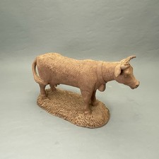 Vintage I.S. Marolin Germany Clay Composition Cow Figurine Nativity 7