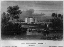 Washington DC President's House 1839 White House River View Sailing Boat picture