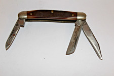 Schrade Old Timer 108OT Junior Stockman 3 Blade Vintage Pocket Knife USA NY picture