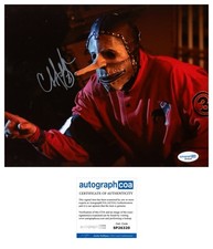 CHRIS FEHN SIGNED 8X10 PHOTO SLIPKNOT DRUMMER AUTOGRAPH AUTOGRAPHED - ACOA COA picture