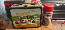 Vintage 1971 Partridge Family Metal Lunch Box Lunchbox Thermos Red picture