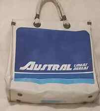 VINTAGE VERY RARE VINYL BAG AUSTRAL LINEAS AEREAS ARGENTINA AIRLINES PENGUIN AD picture