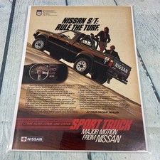 1984 Nissan Pickup Sport Truck Vtg Print Ad/Poster Pinup Promo Art Magazine Page picture
