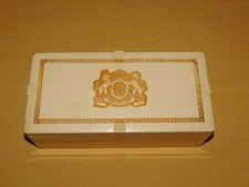 VINTAGE 10 1/2 X 5 PM & CO VENI VIDI VICI PLASTIC CIGAR CIGARETTE CASE HORSE BOX picture
