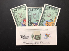 1997 Disney Dollars 25th Aniv. $1, $5, $10 w/ Envelope Second Lot Of Three picture