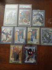 2023 UD Marvel Platinum Lot of (9) Spider-Man Characters PSA #'d Rainbow Venom picture