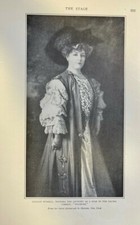1907 Vintage Magazine Illustration Actress Lillian Russell picture