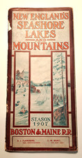 1907 BOSTON & MAINE Railroad Timetable New England Seashore Lake Mountains GUIDE picture