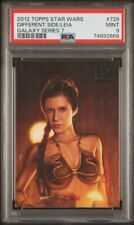 2012 TOPPS STAR WARS GALAXY SERIES 7 729 A DIFFERENT SIDE OF LEIA PSA 9 POP 1 picture