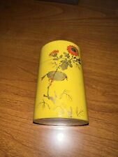 Old SPICE ISLANDS Metal Tea Tin Canister  Japan San Francisco 1950's Yellow picture